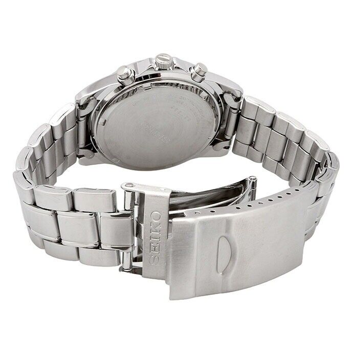 SEIKO SELETION SBTQ071 CHRONOGRAPH Quartz Men's Watch Silver Blue