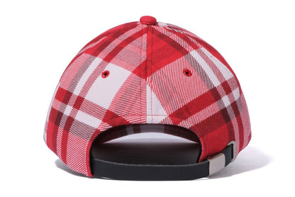 A BATHING APE BAPE CHECK GIFT APE HEAD CAP M