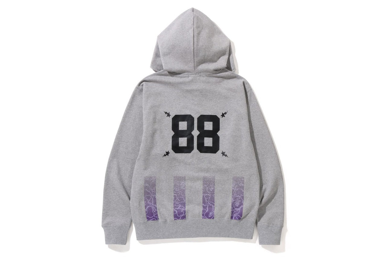 BAPE SOCCER GAME GRAPHIC RELAXED FIT FULL ZIP HOODIE