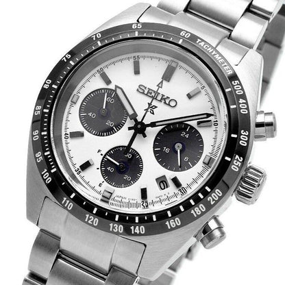 SEIKO PROSPEX SPEEDTIMER SBDL085 White Solar Chronograph Men's Watch