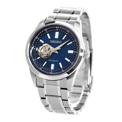 Seiko SCVE051 Blue Dial Automatic Mechanical Skeleton Men's Watch