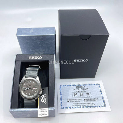 SEIKO 5 Sports SBSA129 Mechanical Automatic Cement-like Dial Watch Nylon Belt