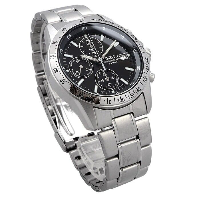 SEIKO SPIRIT SBTQ041 Black Analog Quartz Chronograph Men's Watch