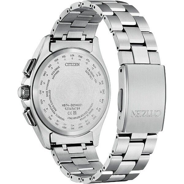 CITIZEN ATTESA BY1001-66E Black Moon Phase Eco-Drive Radio Mens Watch