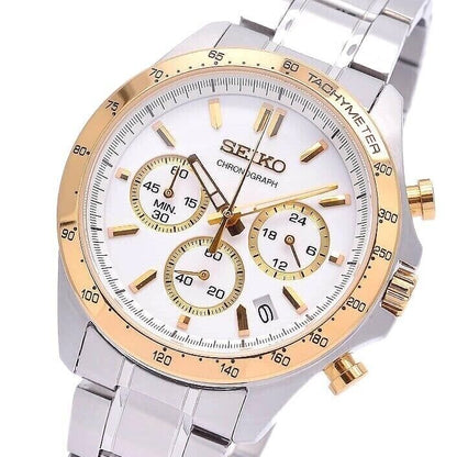 SEIKO Spirit SBTR024 White Gold Silver Stainless Steel Men`s Watch