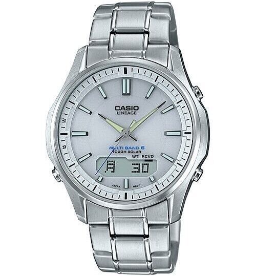 CASIO LINEAGE LCW-M100DE-7AJF White Silver Solar Atomic Men's Watch