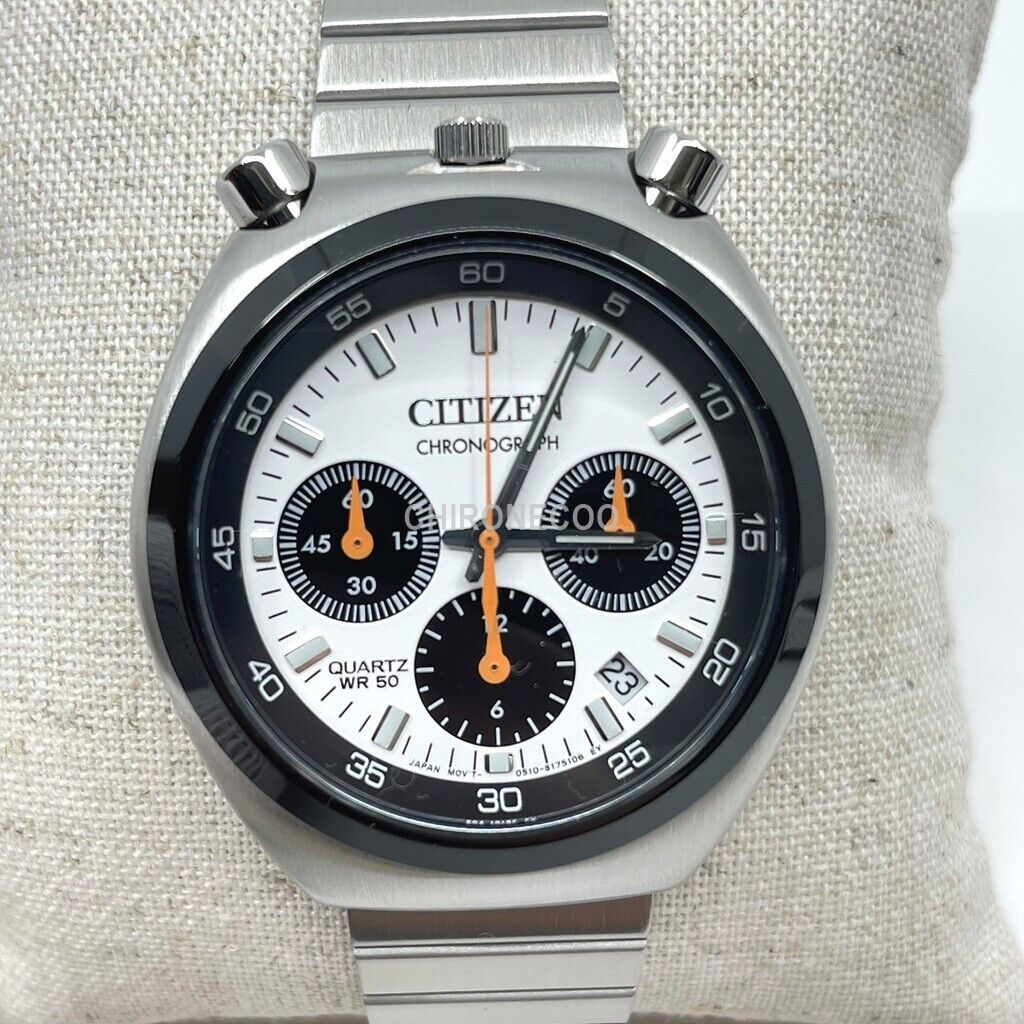 CITIZEN AN3660-81A White Record Lavel Tsuno Chrono Men's Watch