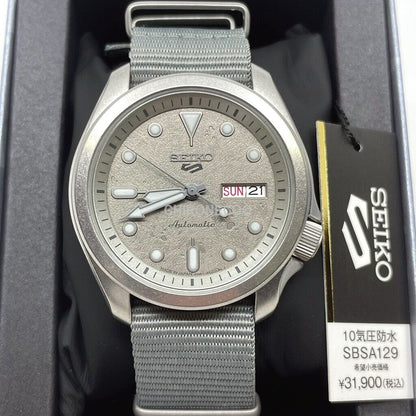 SEIKO 5 Sports SBSA129 Mechanical Automatic Cement-like Dial Watch Nylon Belt