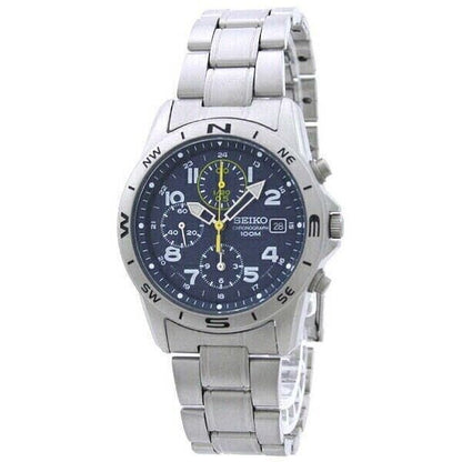 SEIKO Chronograph SND379P1 Blue Silver Men's Watch