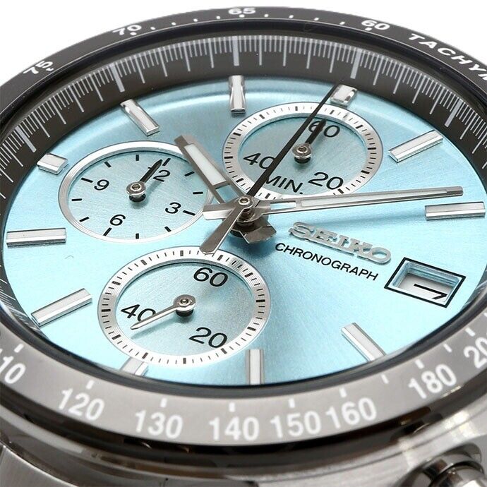 SEIKO Spirit SBTR029 Blue Chronograph Quartz Stainless Men's Watch