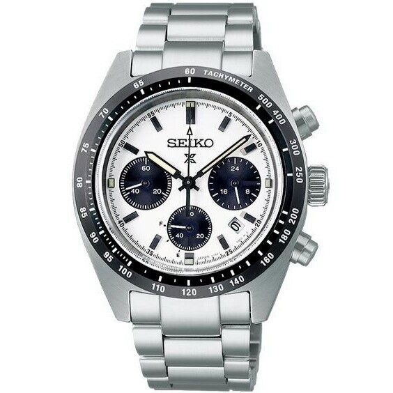 SEIKO PROSPEX SPEEDTIMER SBDL085 White Solar Chronograph Men's Watch