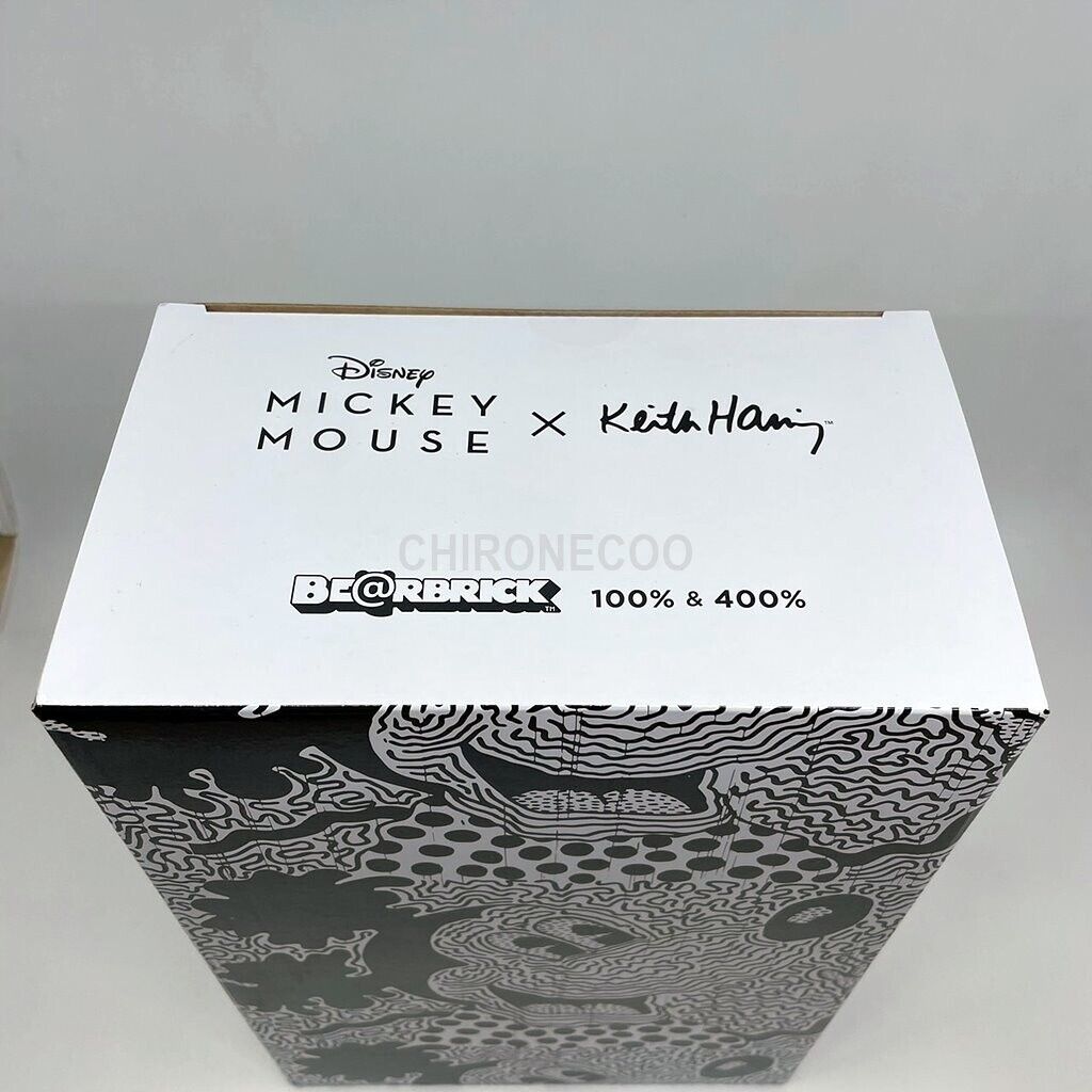 MEDICOM TOY BEARBRICK 400% + 100% Keith Haring x Disney Mickey Mouse BE@RBRICK