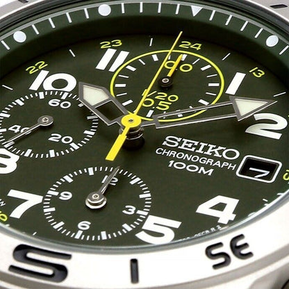 SEIKO SND377P Dark Olive Green Chronograph Men's Watch