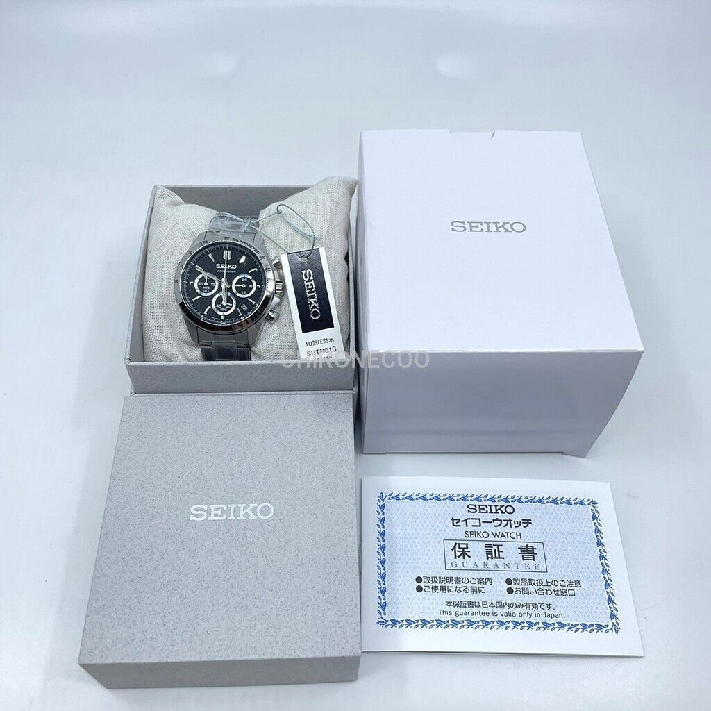 SEIKO SPIRIT SBTR013 Black Silver Seiko Collection Men's Watch