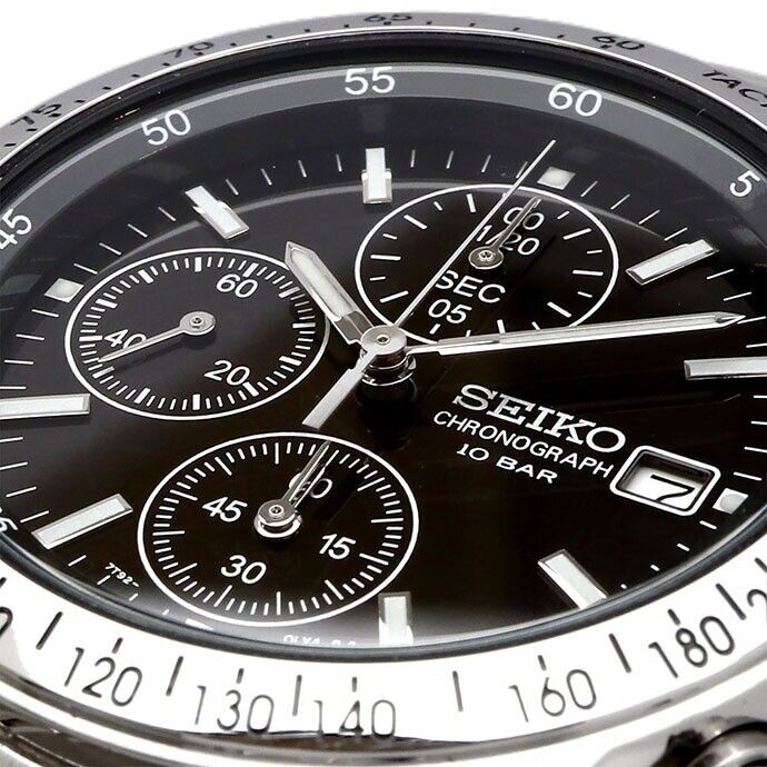 SEIKO SPIRIT SBTQ041 Black Analog Quartz Chronograph Men's Watch