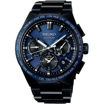 SEIKO ASTRON NEXTER SBXC121 Navy Titanium GPS Radio Solar Men's Watch