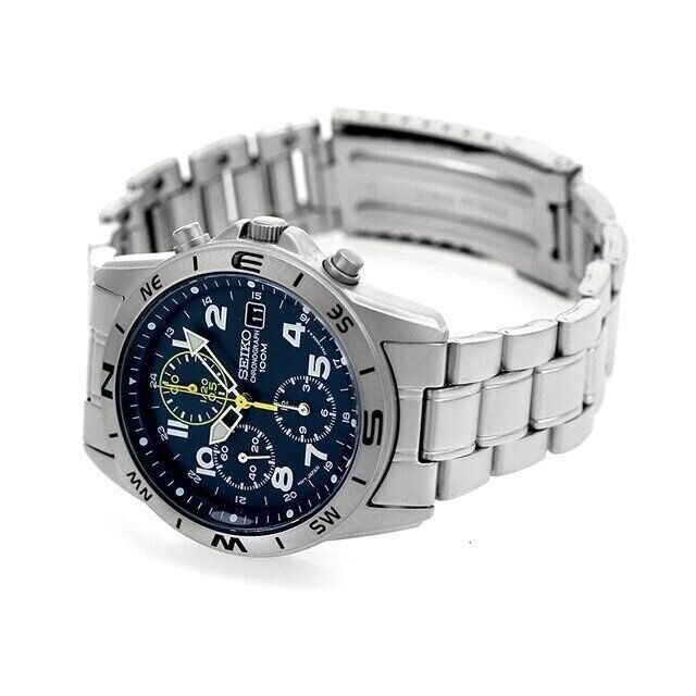 SEIKO Chronograph SND379P1 Blue Silver Men's Watch