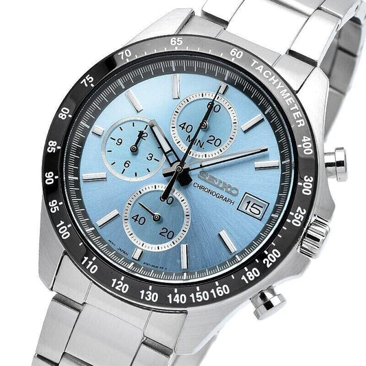 SEIKO Spirit SBTR029 Blue Chronograph Quartz Stainless Men's Watch