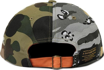 BAPE MAD SHARK CRAZY CAMO PANEL CAP