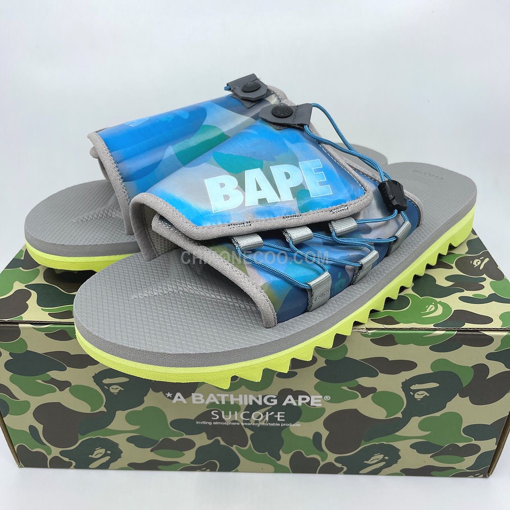 BAPE x SUICOKE 1ST CAMO DAO SANDAL YELLOW (GREY)