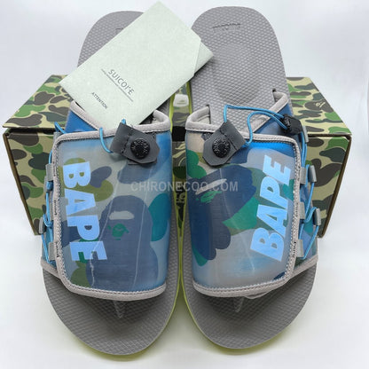 BAPE x SUICOKE 1ST CAMO DAO SANDAL YELLOW (GREY)