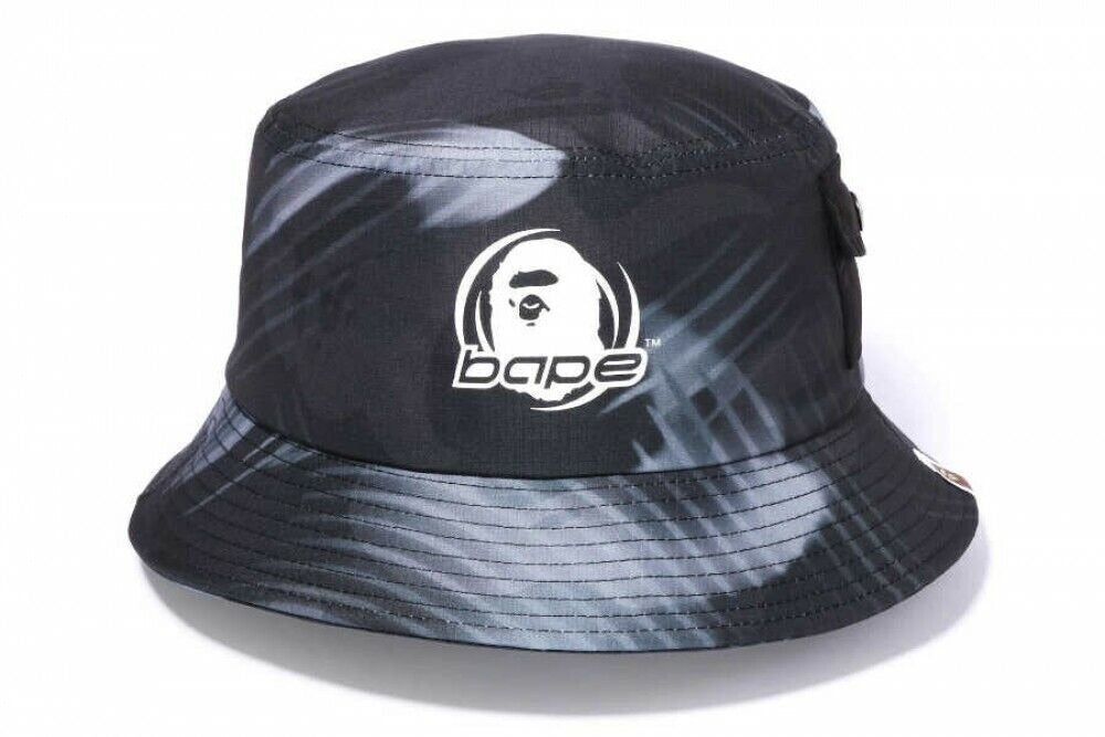 BAPE STORKE CAMO POCKET BUCKET HAT