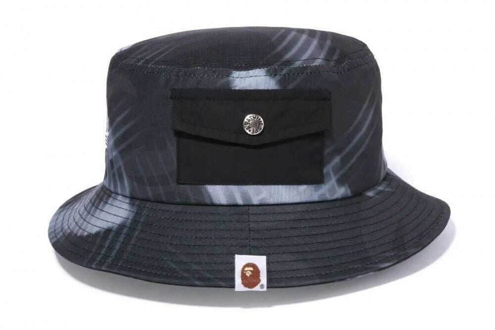 BAPE STORKE CAMO POCKET BUCKET HAT