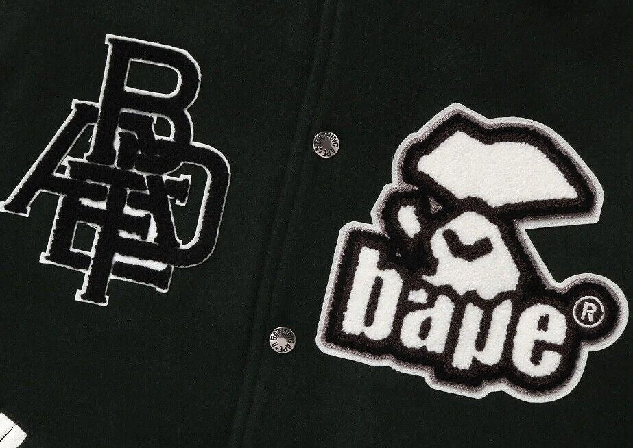 BAPE SWITCH SHOULDER VARSITY JACKET GREEN