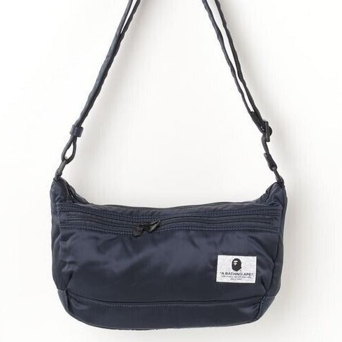 A BATHING APE BAPE PADDED NYLON BAG NAVY