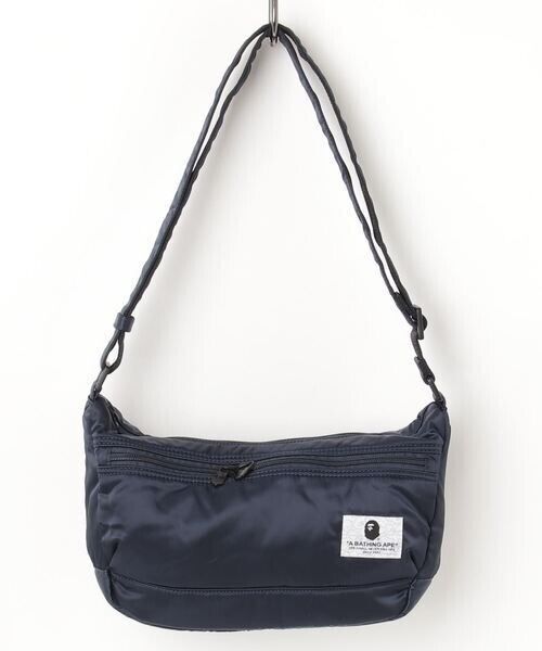 A BATHING APE BAPE PADDED NYLON BAG NAVY