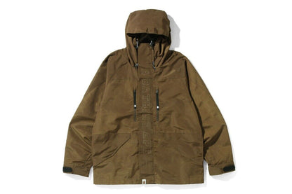 A BATHING APE BAPE TEXT CODE CAMO HOODIE JACKET BROWN 1I30140015