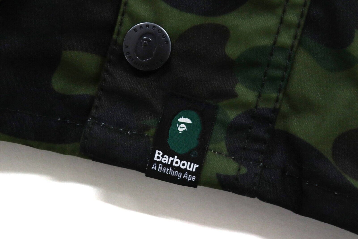 A BATHING APE BARBOUR x BAPE 1ST CAMO BEDALE SNOWBOARD JACKET